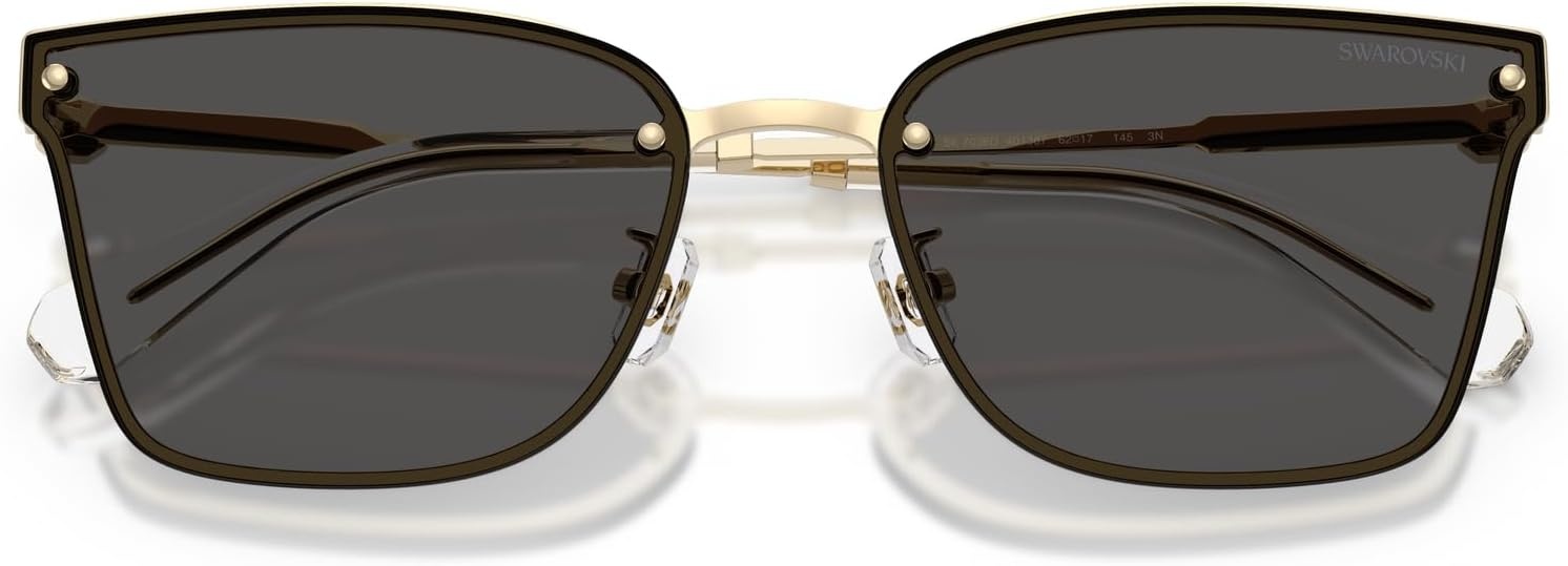 image:imageSwarovski womens Sk7036d Rectangular SunglassesPale GoldDark Grey