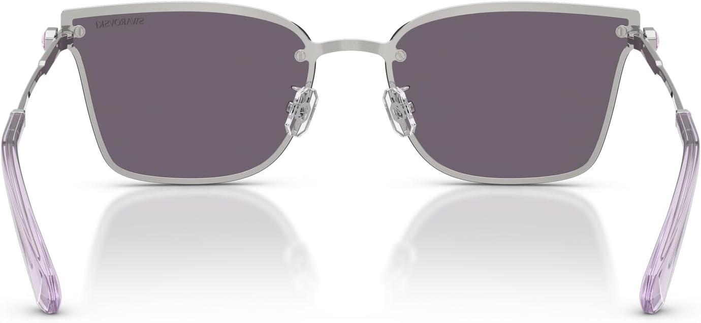 image:imageSwarovski womens Sk7036d Rectangular SunglassesSilverViolet
