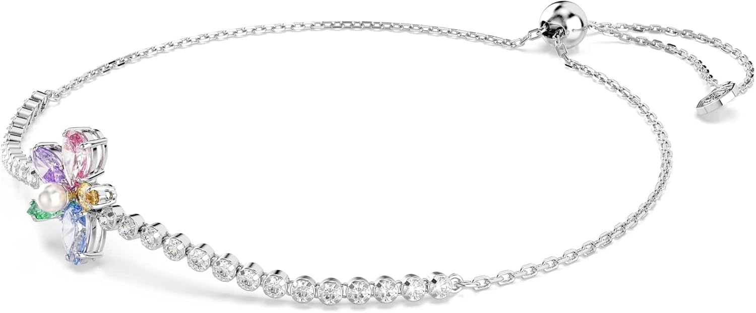 image:imageSwarovski x Ariana Grande Jewelry Collection Bracelet Choker Earrings Mixed Cut Multicolored Stones Rhodium FinishMulticolored Bracelet