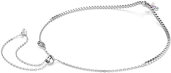 image:imageSwarovski x Ariana Grande Jewelry Collection Bracelet Choker Earrings Mixed Cut Multicolored Stones Rhodium FinishMulticolored Choker Necklace