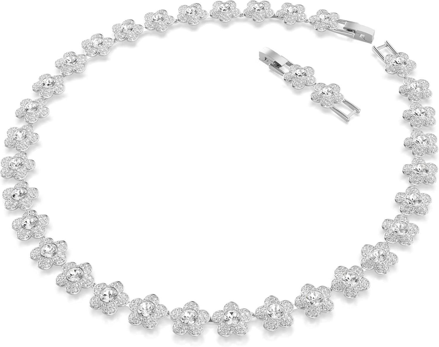 image:imageSwarovski x Ariana Grande Jewelry Collection Necklace Bracelet Choker Earrings Crystals Crystal Pearls Rhodium FinishClear AllAround Necklace