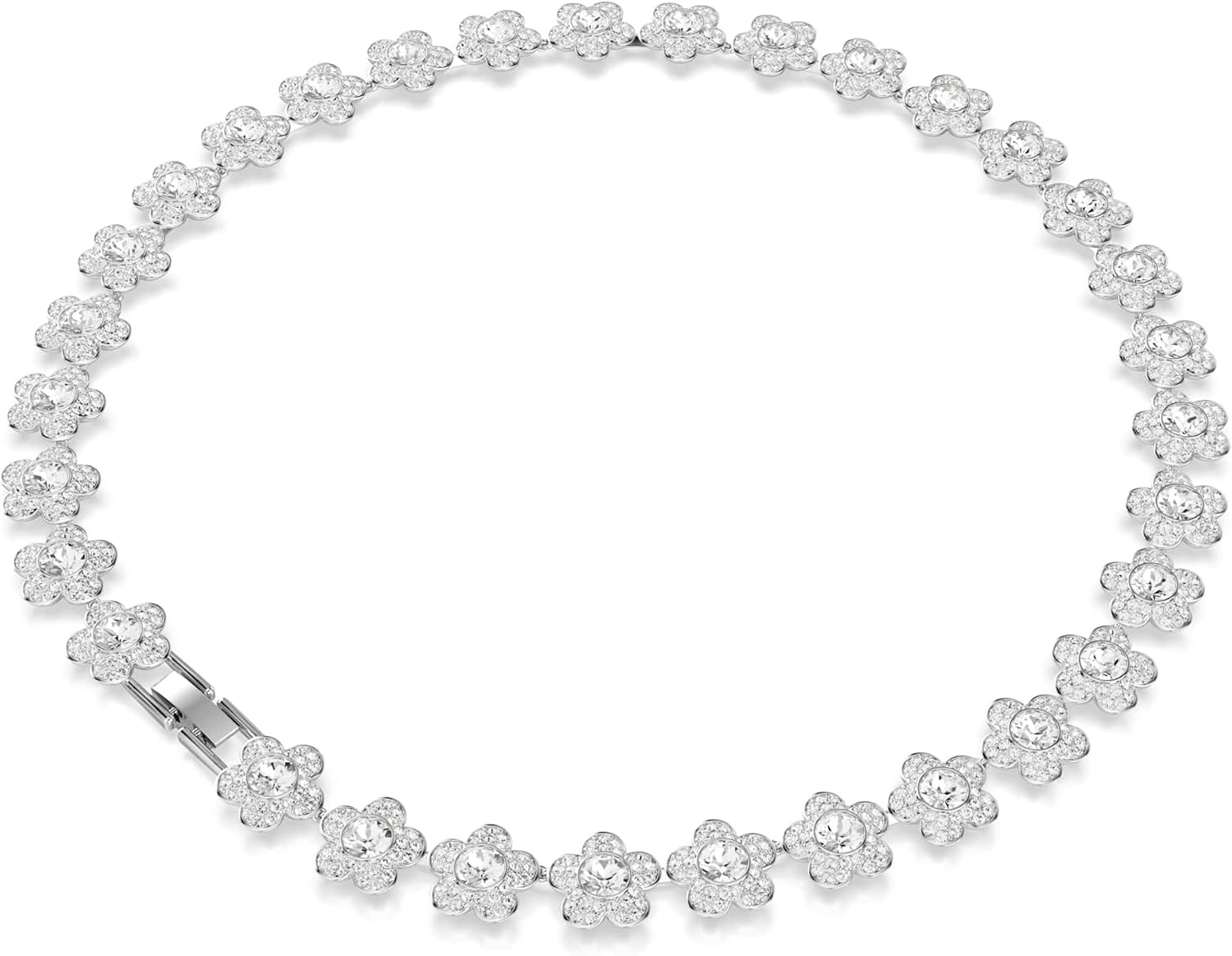 image:imageSwarovski x Ariana Grande Jewelry Collection Necklace Bracelet Choker Earrings Crystals Crystal Pearls Rhodium FinishClear AllAround Necklace