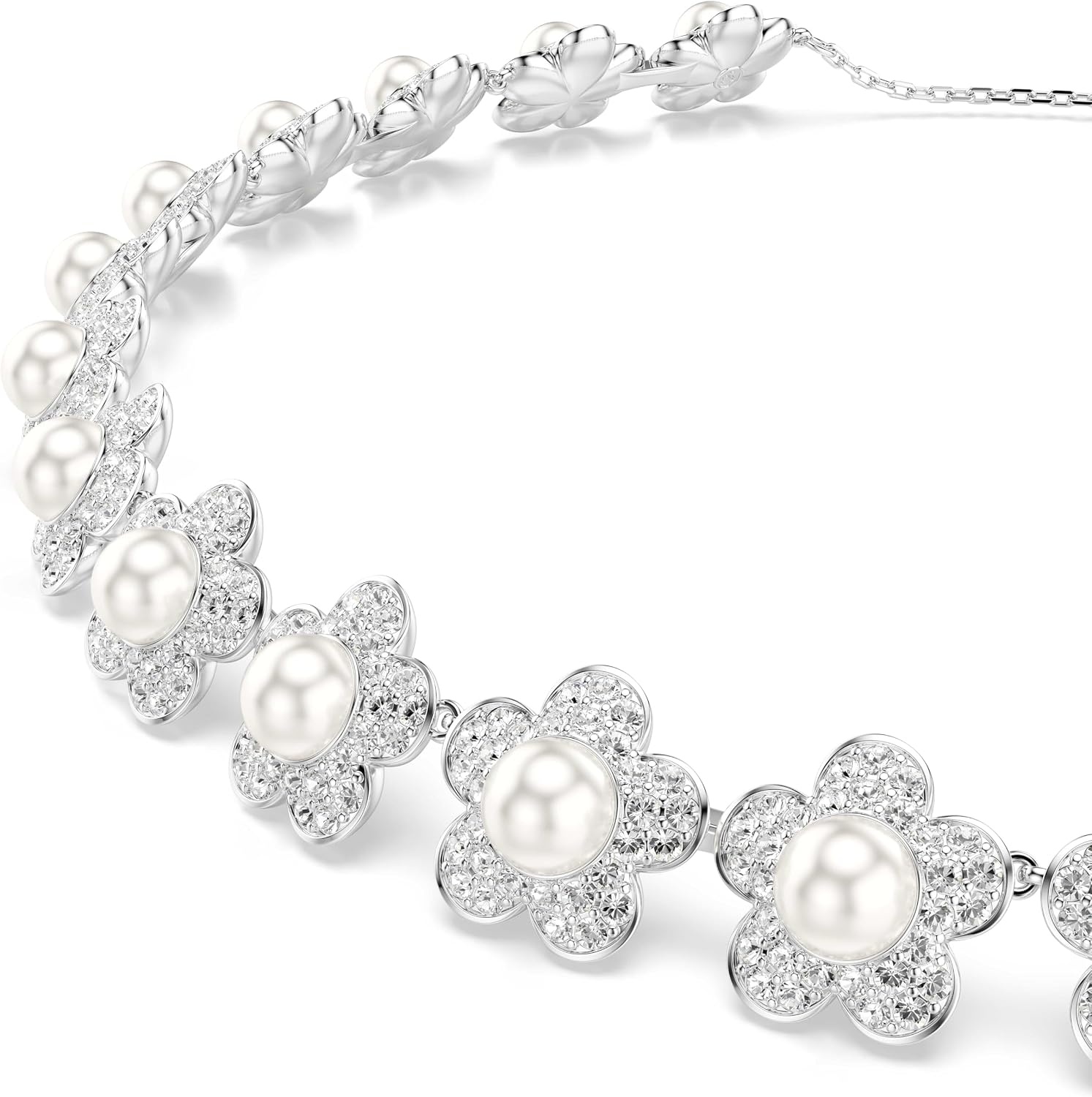 image:imageSwarovski x Ariana Grande Jewelry Collection Necklace Bracelet Choker Earrings Crystals Crystal Pearls Rhodium FinishClear Choker Necklace