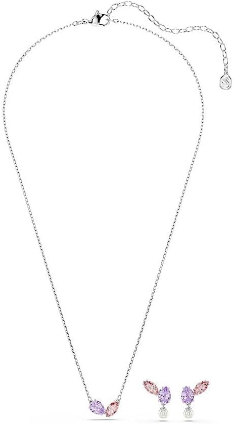 image:imageSwarovski x Ariana Grande Necklace amp Earring Sets Rhodium Finish Official Ariana Grande Jewelry CollectionMulticolor Set