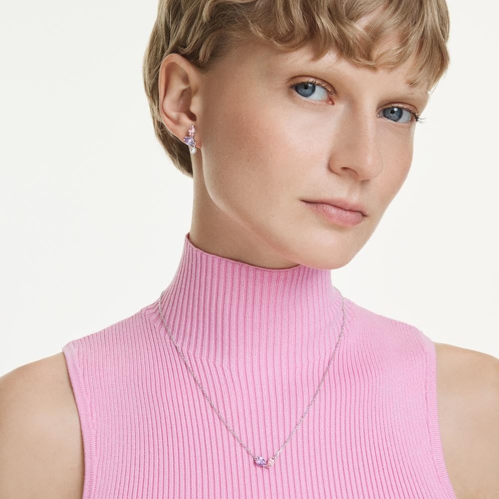 image:imageSwarovski x Ariana Grande Necklace amp Earring Sets Rhodium Finish Official Ariana Grande Jewelry CollectionMulticolor Set
