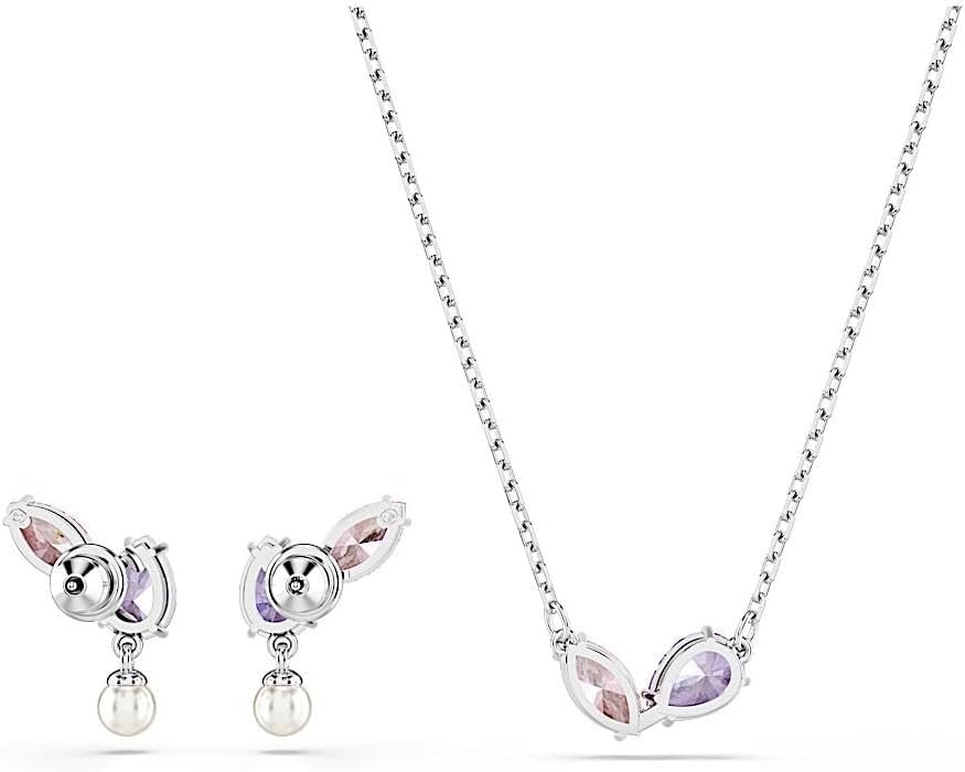 image:imageSwarovski x Ariana Grande Necklace amp Earring Sets Rhodium Finish Official Ariana Grande Jewelry CollectionMulticolor Set