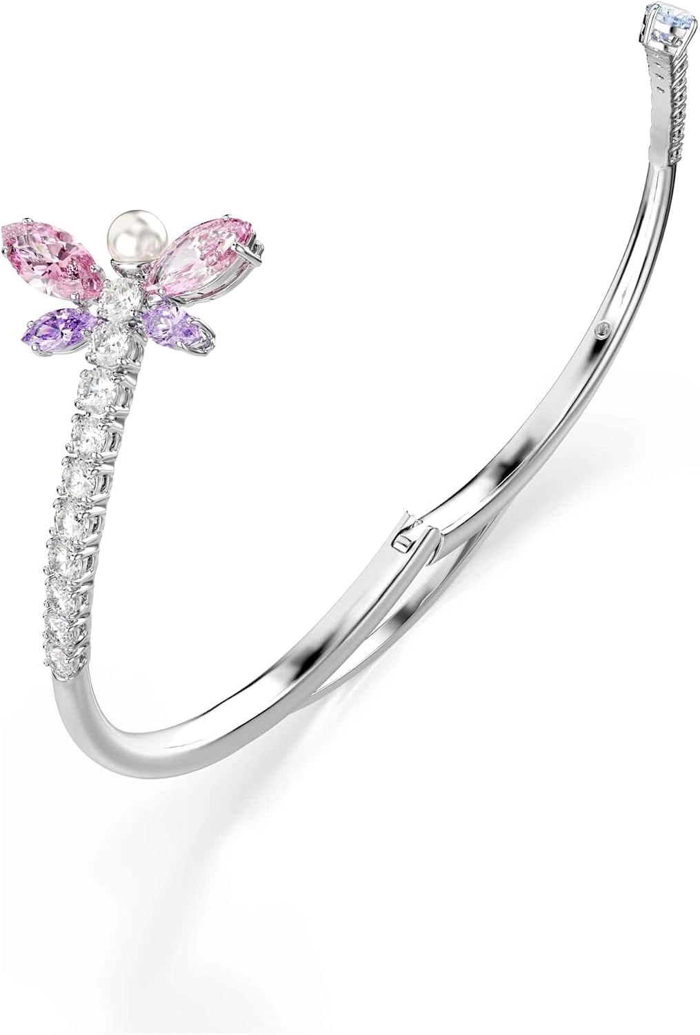 image:imageSwarovski x Ariana Grande Official Dragonfly Motif Bangle Bracelet Mixed cut Multicolored Crystals Rhodium Finish Part of the Ariana Dragonfly CollectionLarge