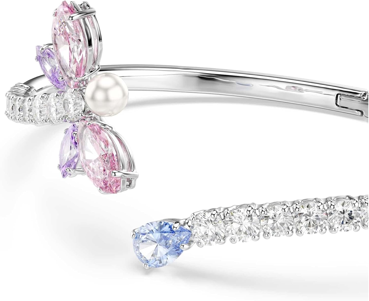 image:imageSwarovski x Ariana Grande Official Dragonfly Motif Bangle Bracelet Mixed cut Multicolored Crystals Rhodium Finish Part of the Ariana Dragonfly CollectionSmall