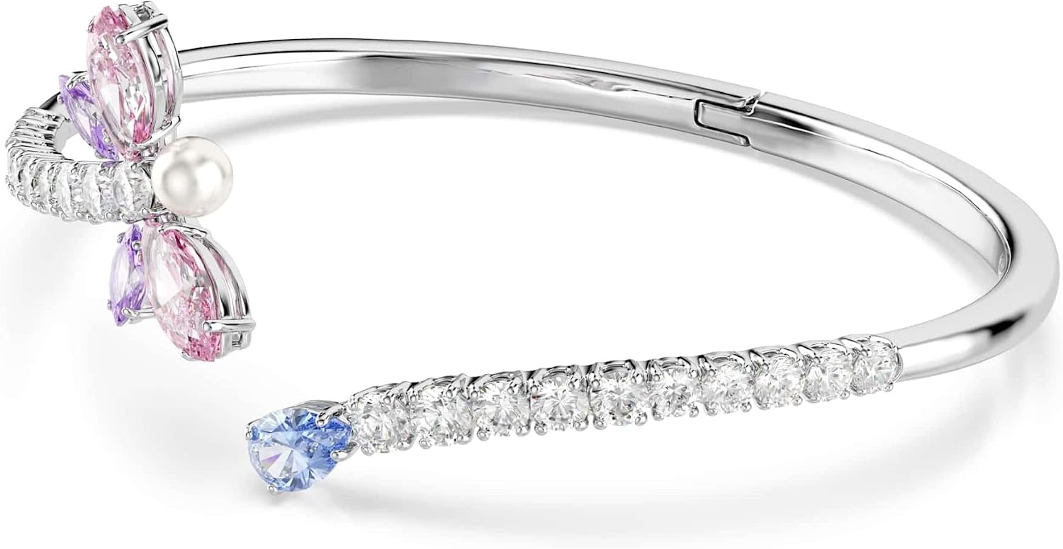 image:imageSwarovski x Ariana Grande Official Dragonfly Motif Bangle Bracelet Mixed cut Multicolored Crystals Rhodium Finish Part of the Ariana Dragonfly CollectionSmall