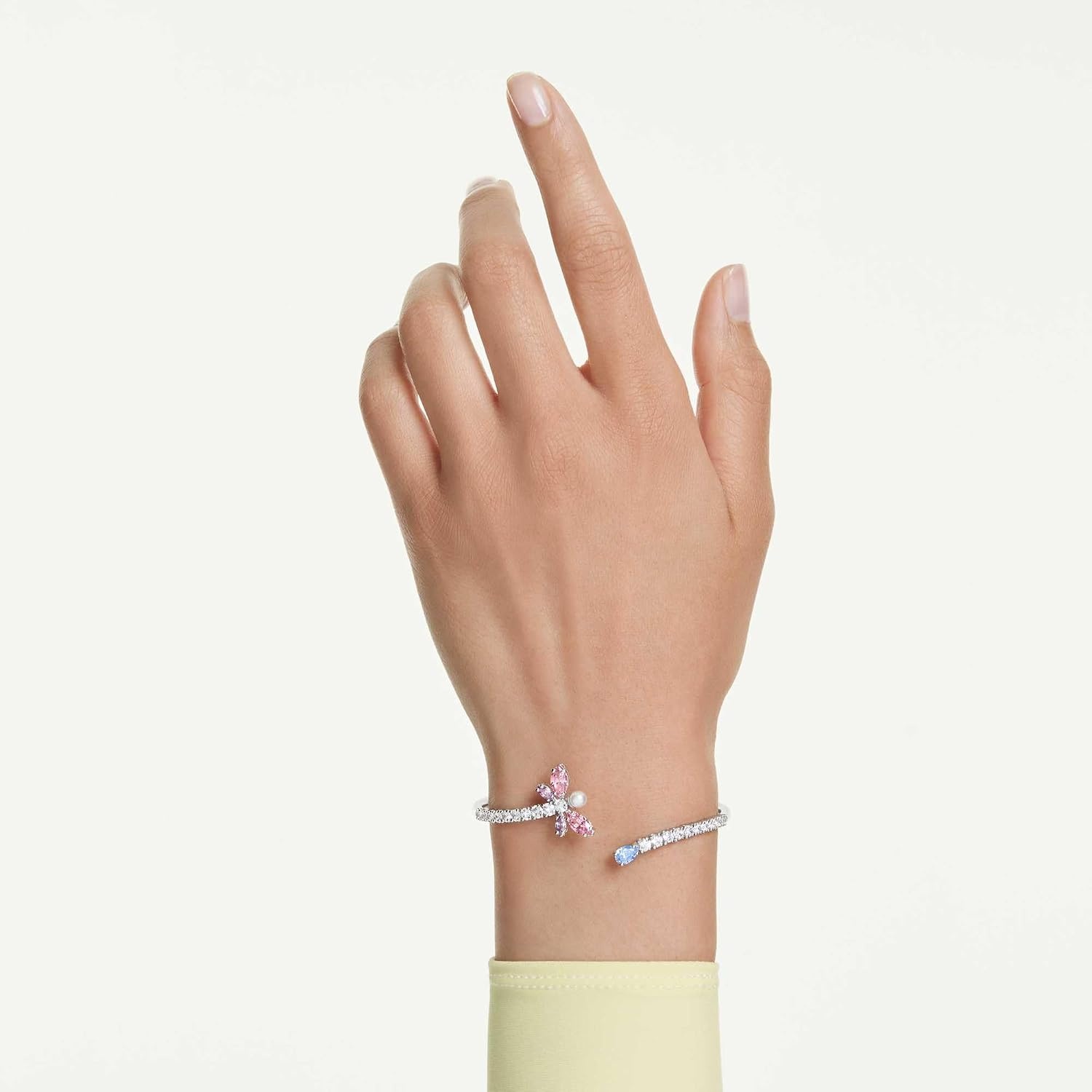 image:imageSwarovski x Ariana Grande Official Dragonfly Motif Bangle Bracelet Mixed cut Multicolored Crystals Rhodium Finish Part of the Ariana Dragonfly CollectionSmall