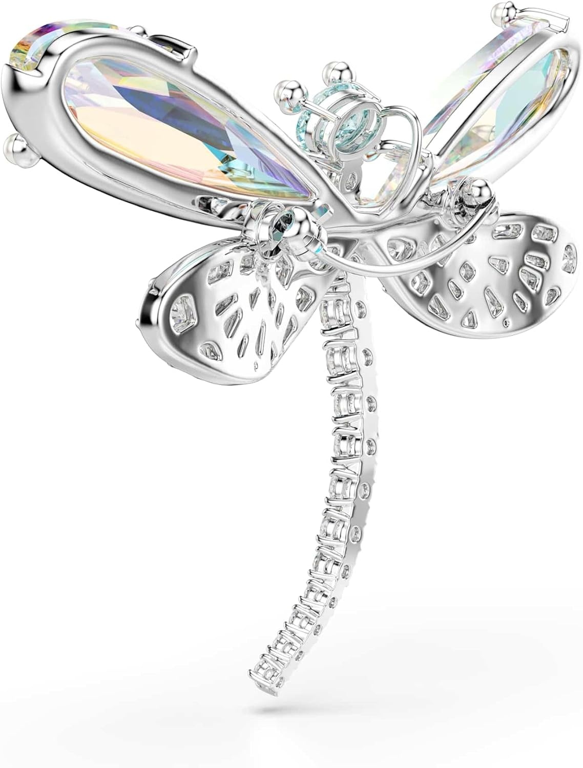 image:imageSwarovski x Ariana Grande Official Dragonfly Motif Jewelry Collection Brooch Pendant Necklace Earrings Mixed Cut Multicolored Stones Rhodium FinishMulticolored PendantBrooch