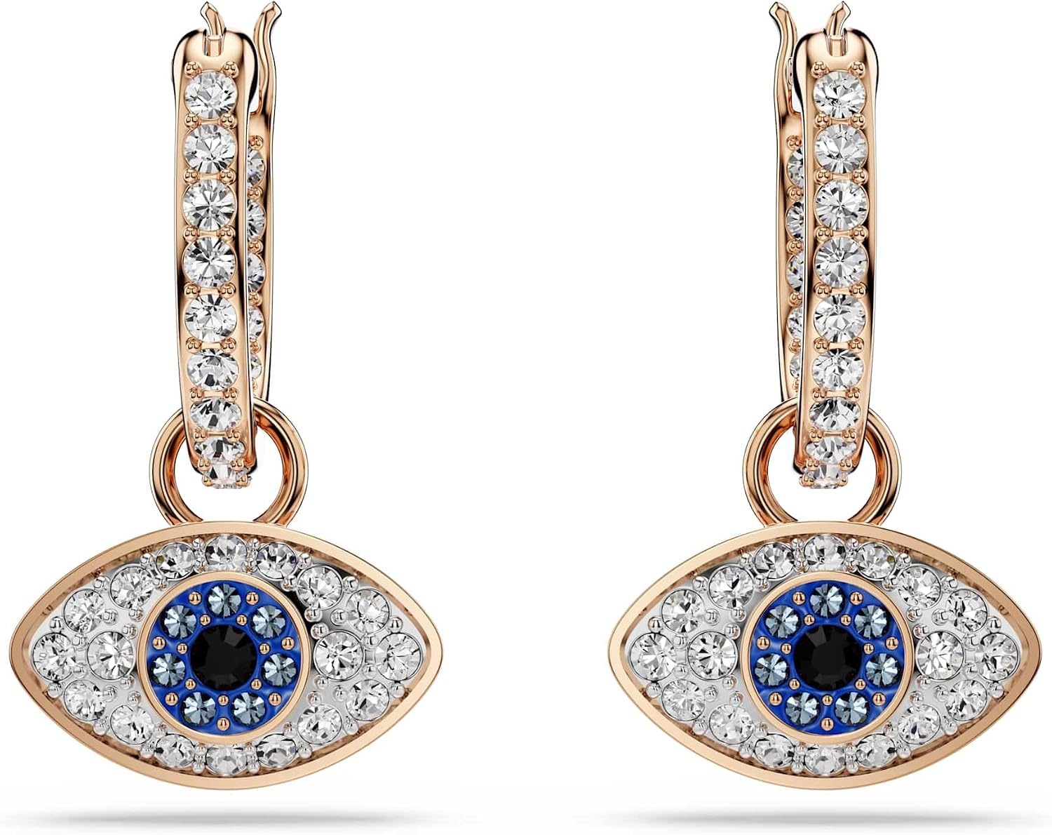 image:imageSymbolica drop earrings Eye Multicolored Rose goldtone plated