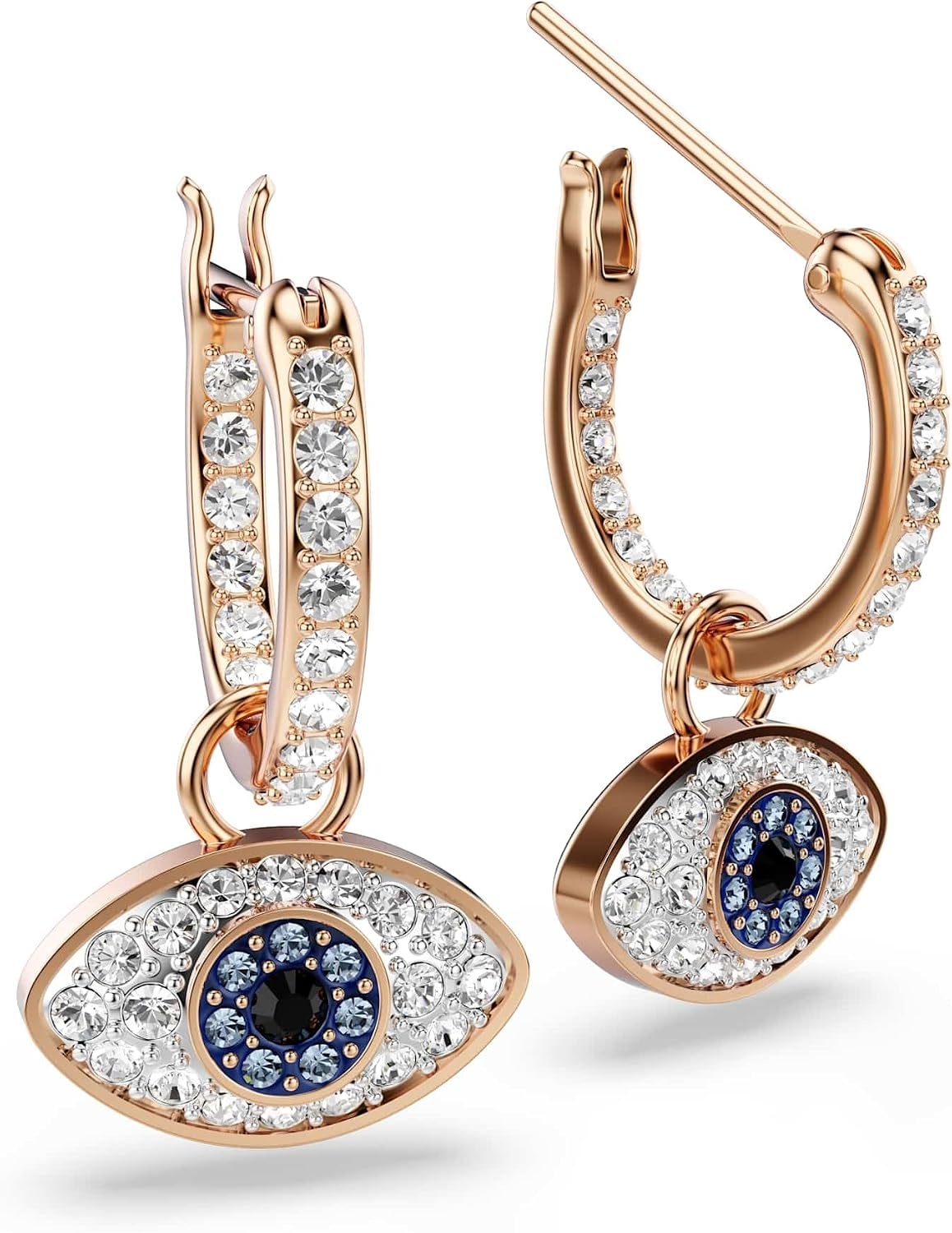 image:imageSymbolica drop earrings Eye Multicolored Rose goldtone plated