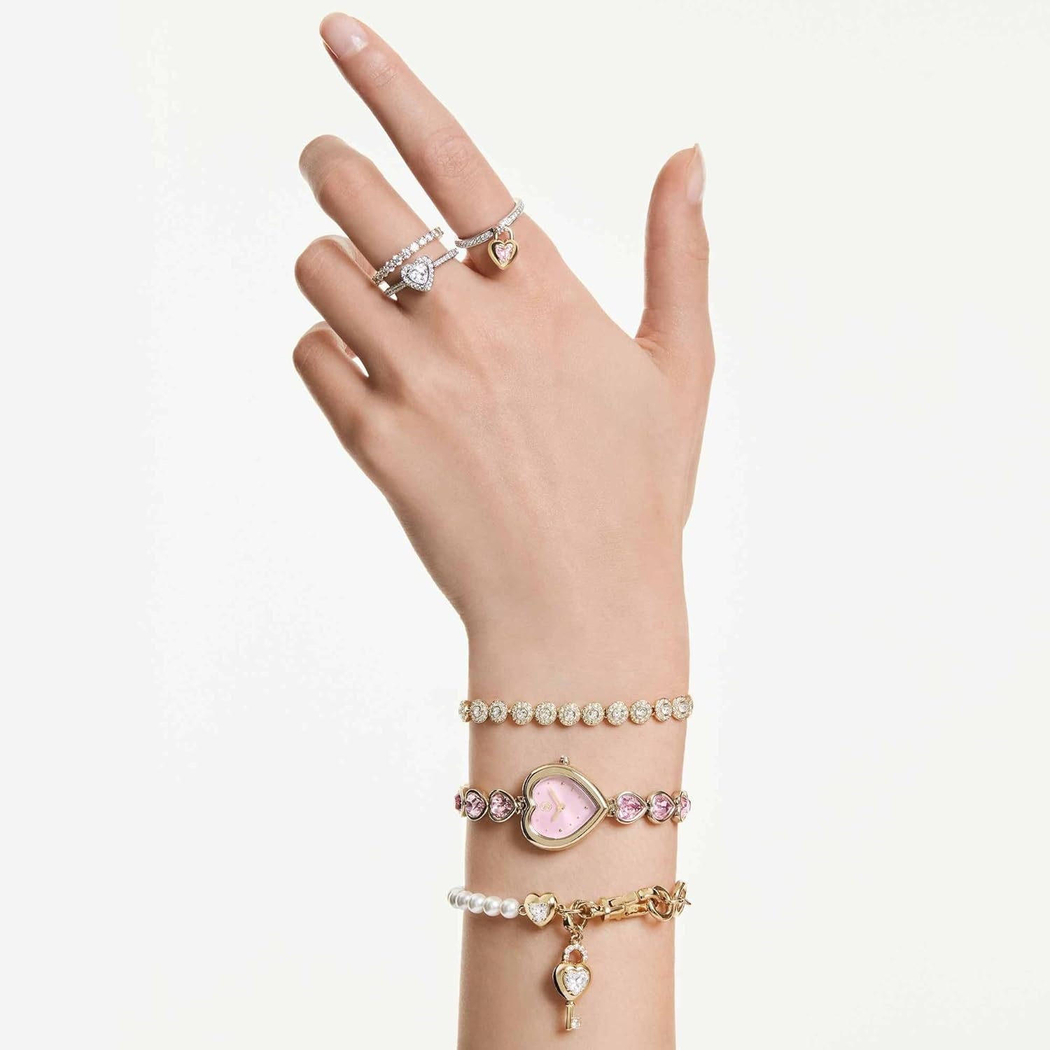 image:imageUna Angelic bracelet Round cut White GoldtSwarovski One plated
