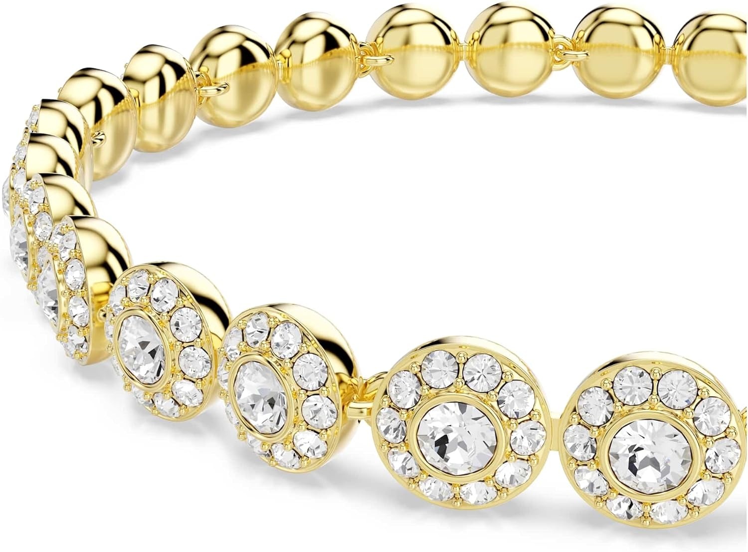 image:imageUna Angelic bracelet Round cut White GoldtSwarovski One plated