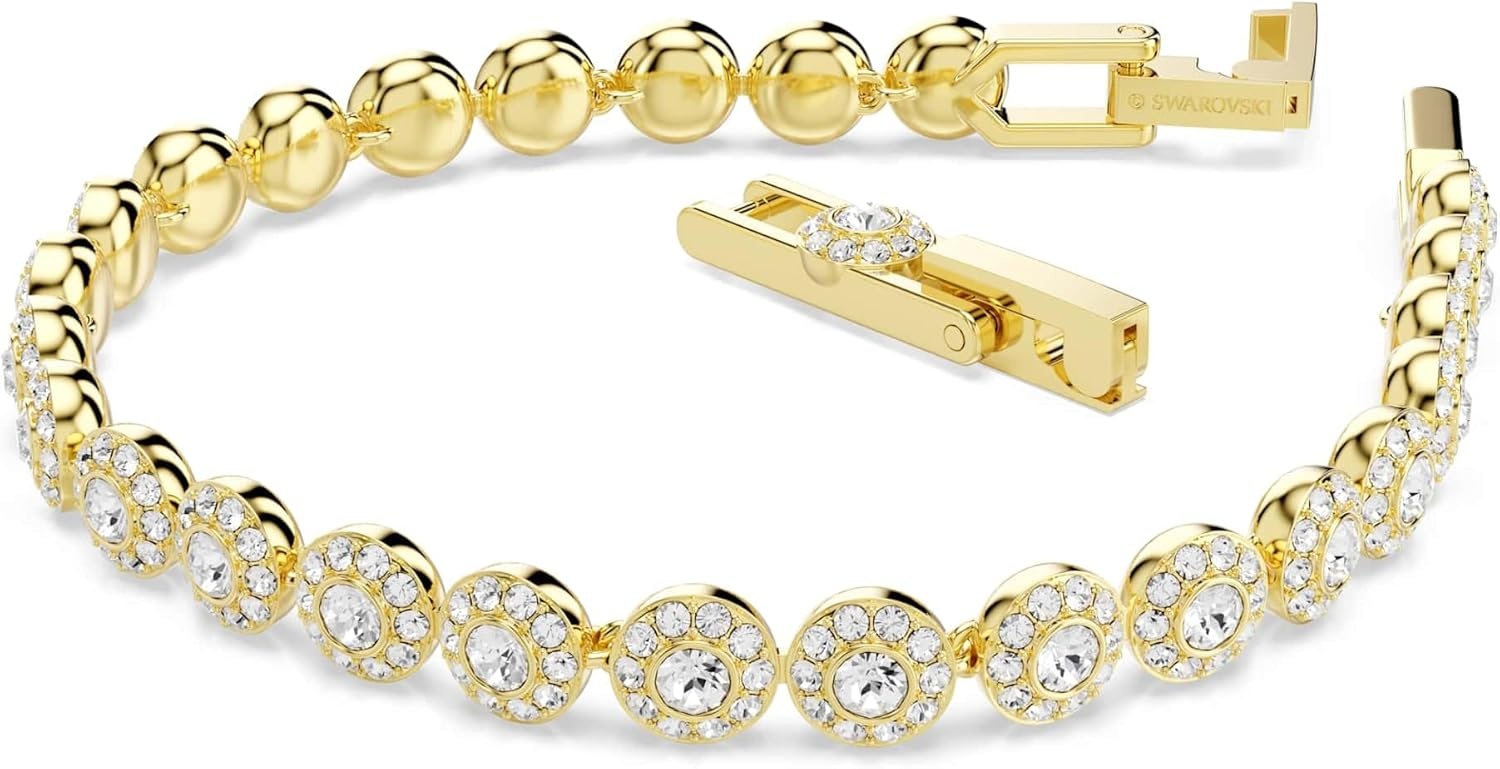 image:imageUna Angelic bracelet Round cut White GoldtSwarovski One plated