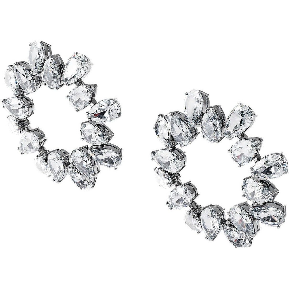 image:imageSWAROVSKI Matrix earrings Circle Clear Rhodium FinishEarrings