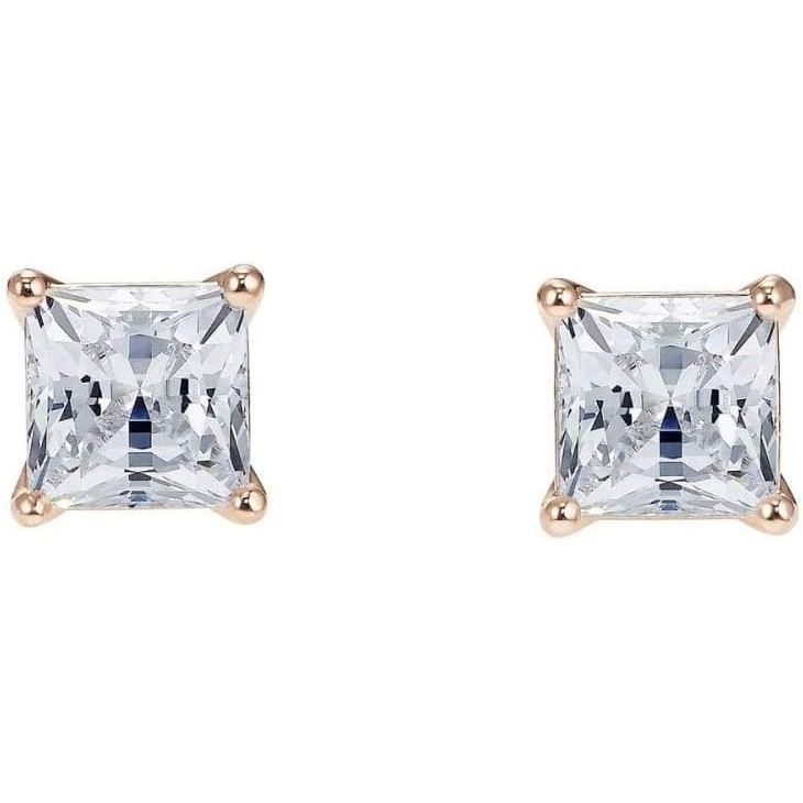 image:imageSwarovski Attract Earrings Jewelry Collection Clear CrystalsSquare RoseGold Finish