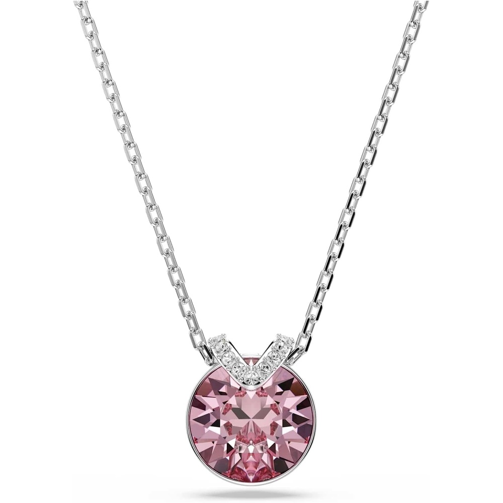 image:imageSwarovski Bella V pendant Round cut Pink Rhodium finish