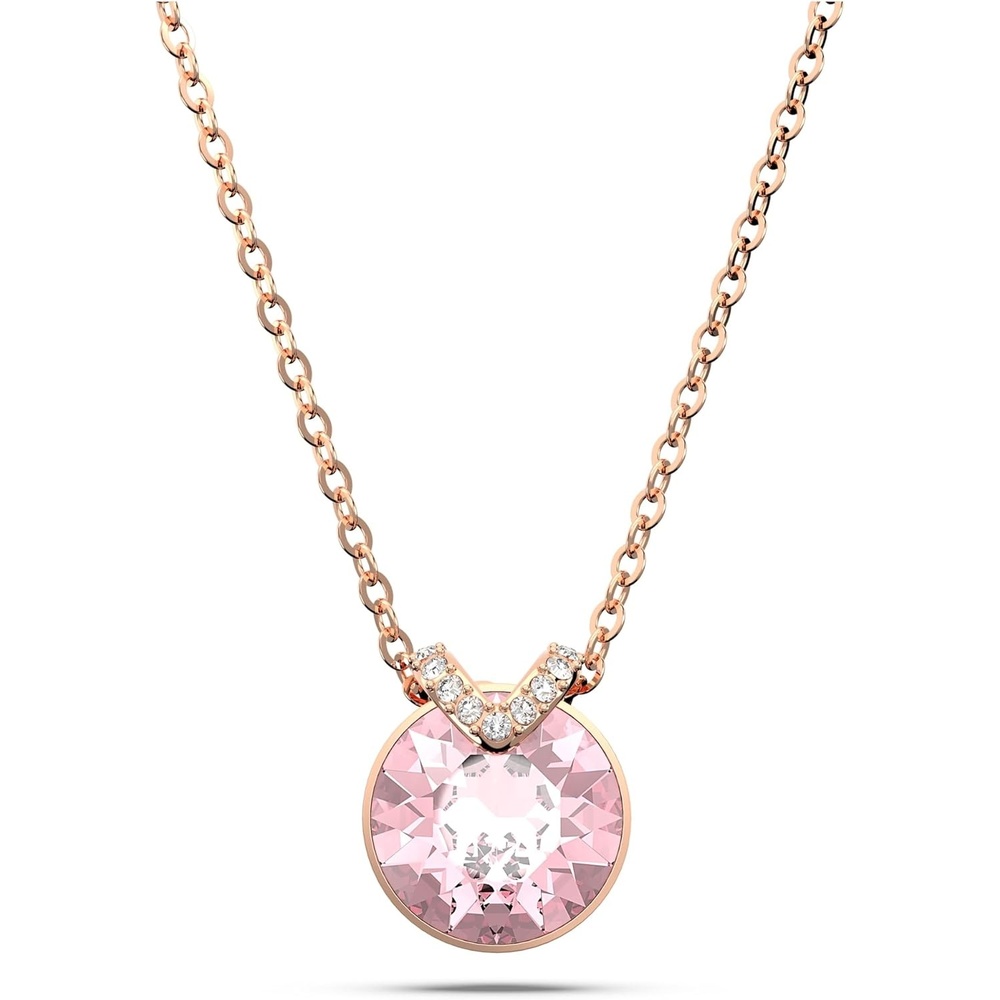 image:imageSwarovski Birthstone Pendant Necklace Collection SquareCut Stone and Crystals Rhodium FinishRose Gold Tone