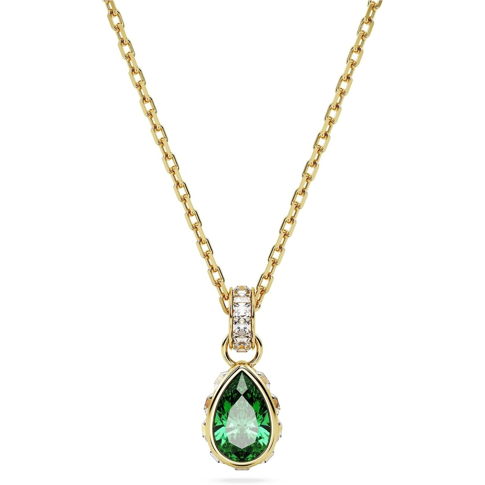 image:imageSwarovski Chroma Crystal Earring Collection Gold Tone Finish SettingGreen Crystal Pear Shaped