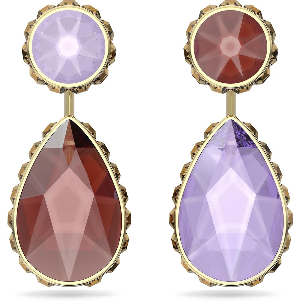 image:imageSwarovski Chroma Crystal Pendant Necklace Collection Gold Tone Finish SettingAsymmetrica Ruby Red