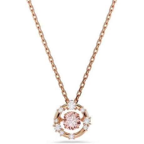image:imageSwarovski Constella pendant Round cut Dancing stSwarovski One Pink Rose goldtSwarovski One plated