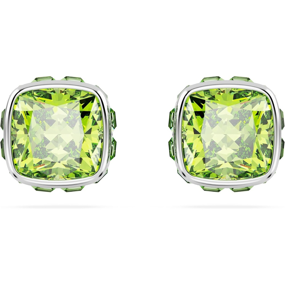 image:imageSwarovski Crystal Chroma Jewelry Collection Heart Shaped Crystal Latch Back Earring Closure Lobster Claw Clasp BraceletAugust Green