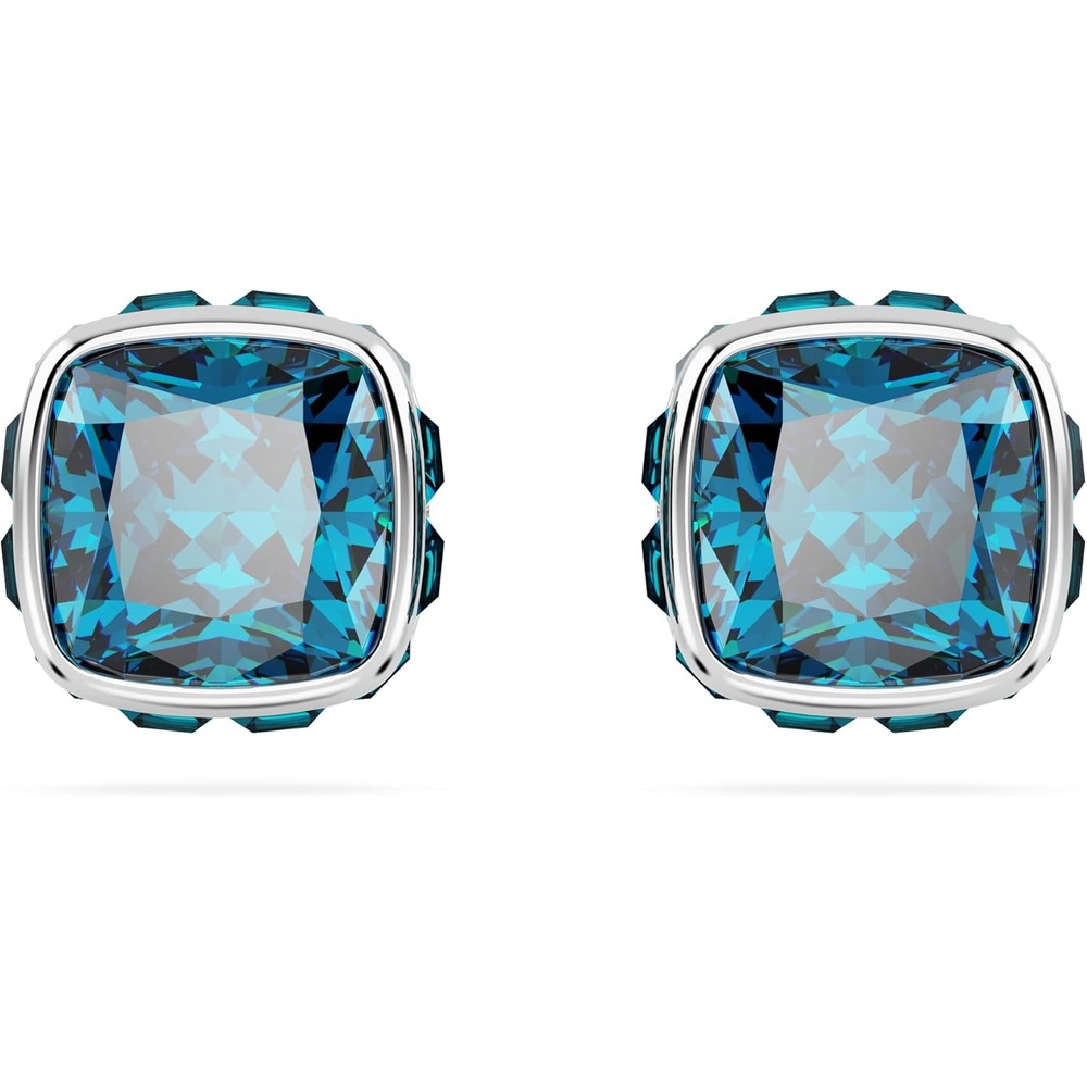 image:imageSwarovski Crystal Chroma Jewelry Collection Heart Shaped Crystal Latch Back Earring Closure Lobster Claw Clasp BraceletDecember  Blue