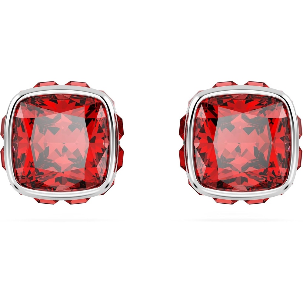 image:imageSwarovski Crystal Chroma Jewelry Collection Heart Shaped Crystal Latch Back Earring Closure Lobster Claw Clasp BraceletJuly Red