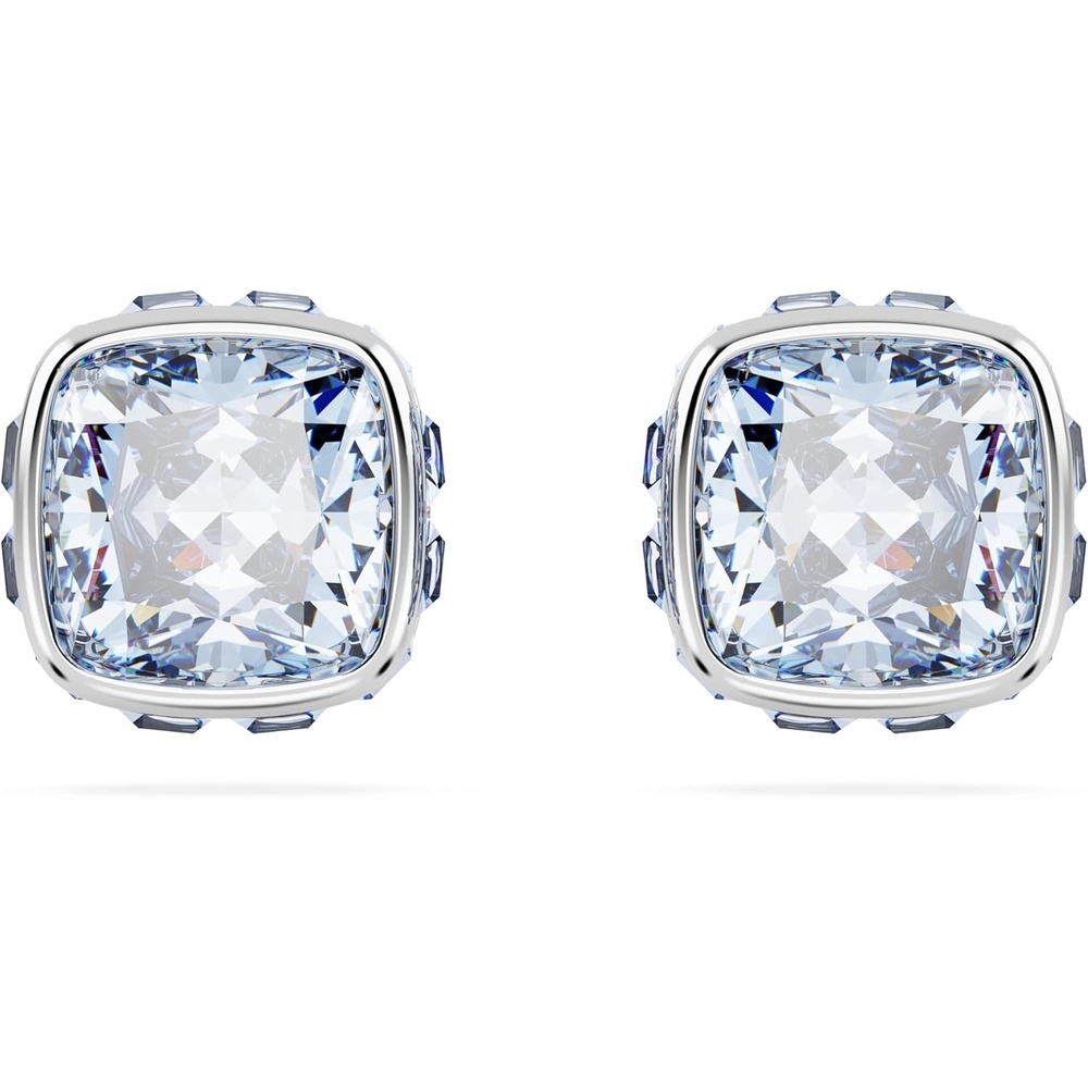 image:imageSwarovski Crystal Chroma Jewelry Collection Heart Shaped Crystal Latch Back Earring Closure Lobster Claw Clasp BraceletMarch  Blue