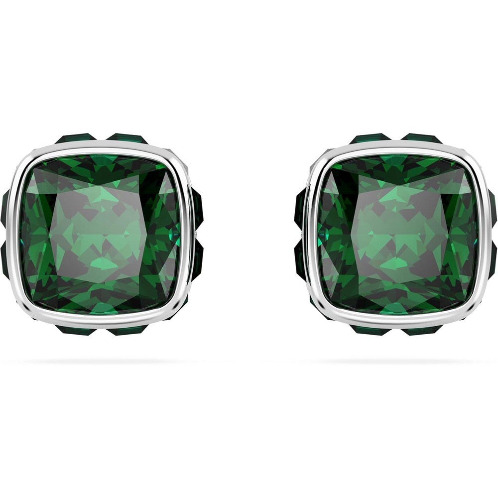 image:imageSwarovski Crystal Chroma Jewelry Collection Heart Shaped Crystal Latch Back Earring Closure Lobster Claw Clasp BraceletMay Green