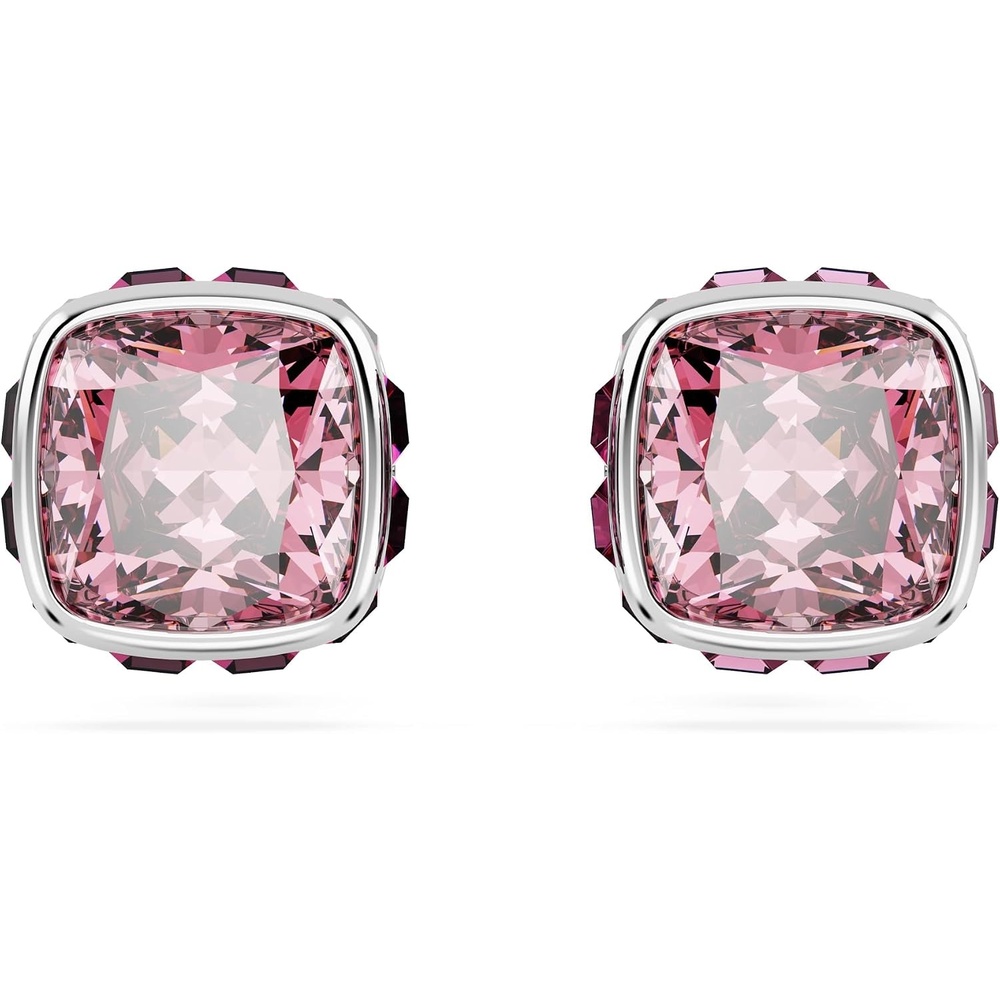 image:imageSwarovski Crystal Chroma Jewelry Collection Heart Shaped Crystal Latch Back Earring Closure Lobster Claw Clasp BraceletOctober  Pink