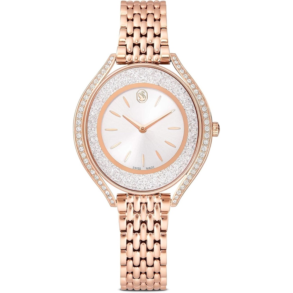 image:imageSwarovski Crystalline Aura Watch Swiss Made Metal Bracelet Rose Gold Tone Rose GoldTone Finish
