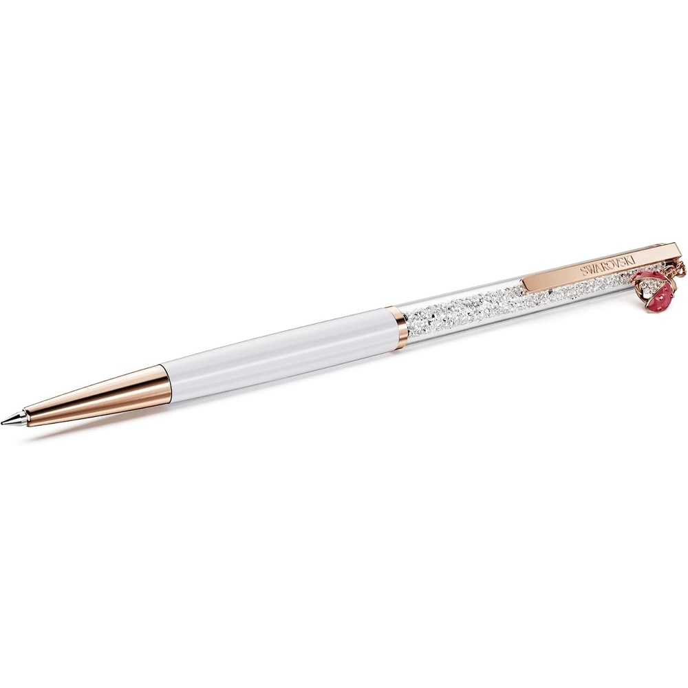 image:imageSwarovski Crystalline ballpoint pen Ladybug White Red lacquered Rose goldtone plated