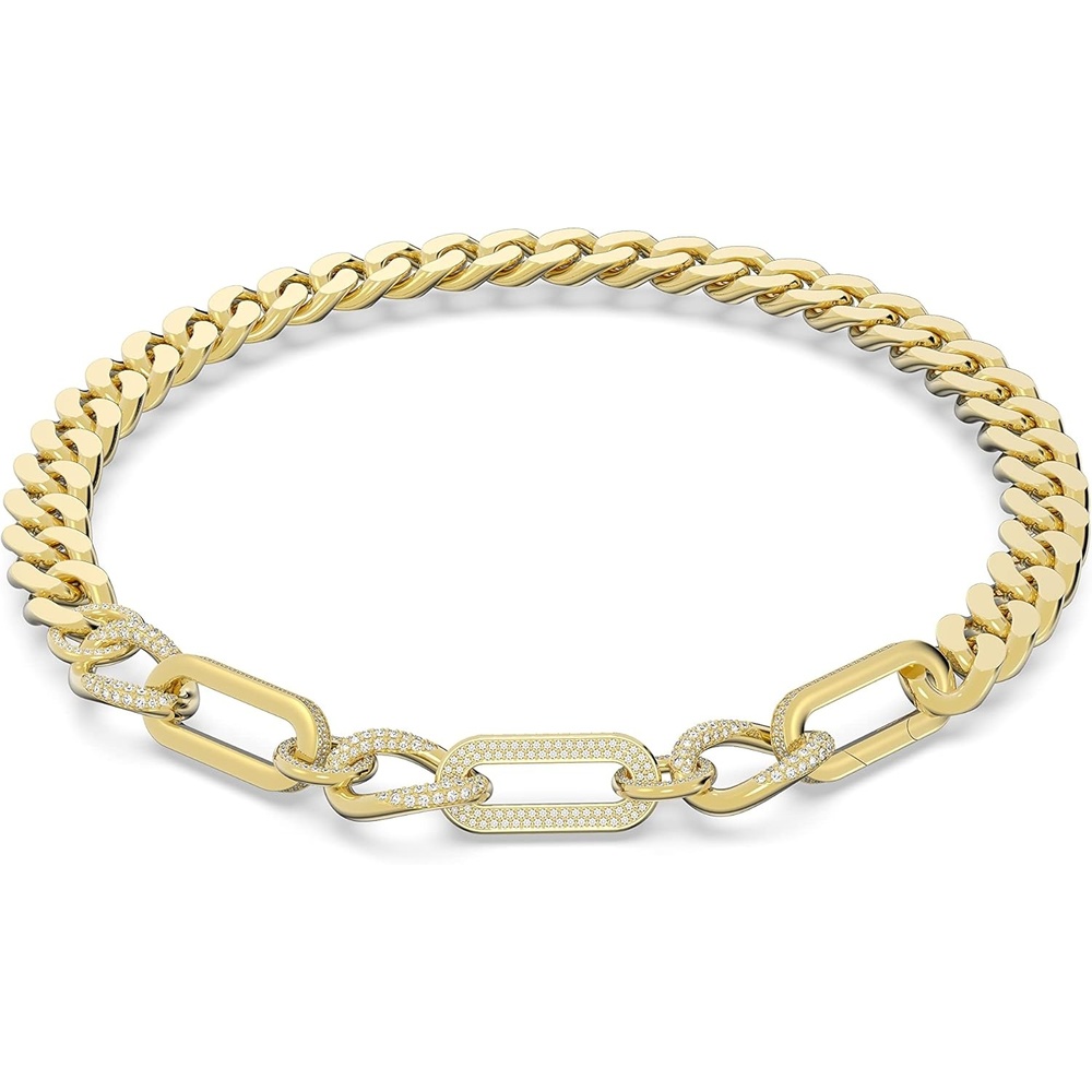 image:imageSwarovski Dextera Necklace Statement Mixed links White Goldtone Finish