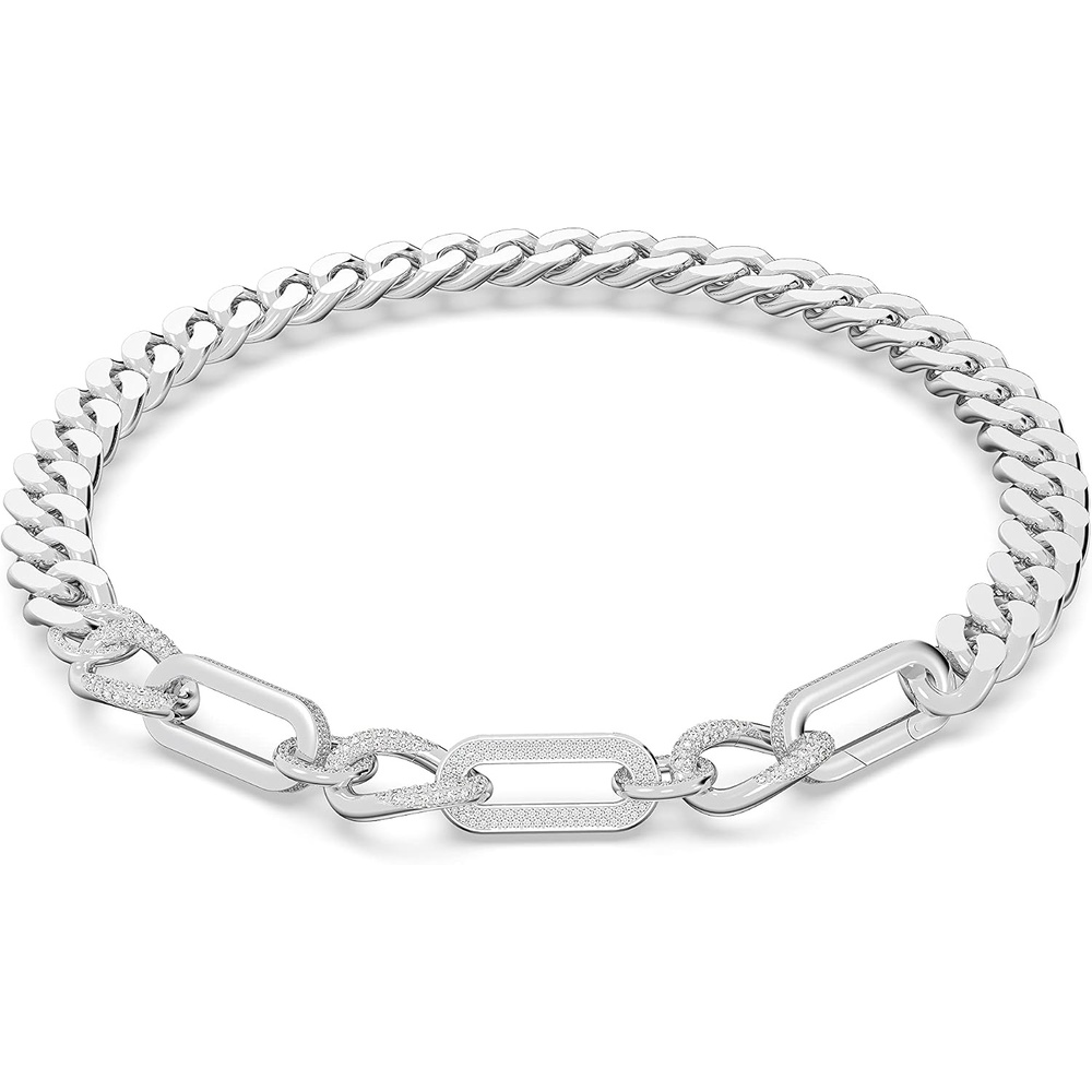 image:imageSwarovski Dextera necklace Pav Statement Mixed links White Rhodium plated