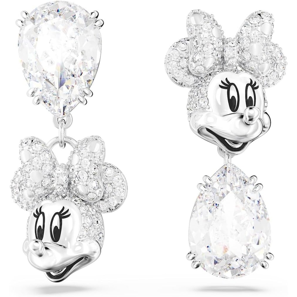image:imageSwarovski Disney Mickey Mouse stud earrings White Rhodium FinishedWhite clear
