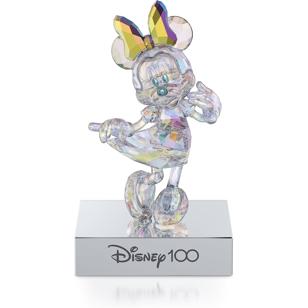 image:imageSwarovski Disney100 Minnie Mouse Figurine Multiple Facets in Aurora Borealis Color Effect Part of The Disney100 CollectionMinnie Mouse