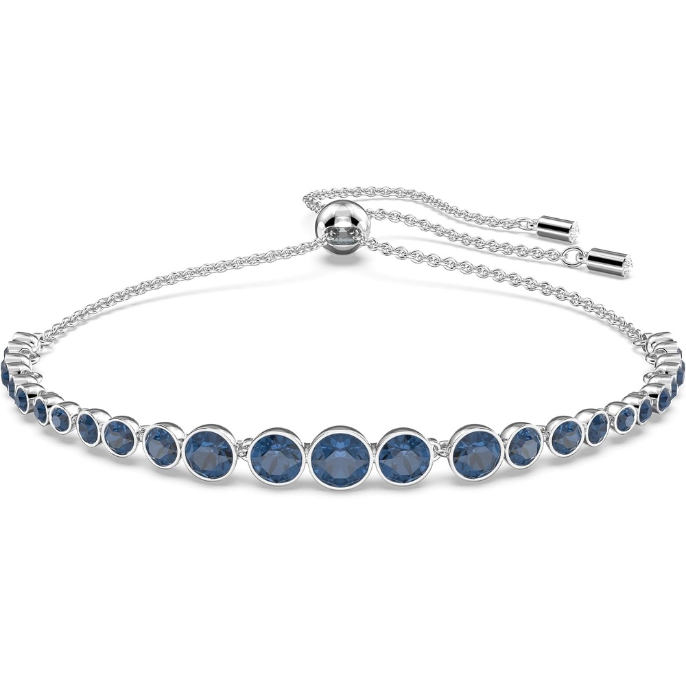 image:imageSwarovski Emily Tennis Bracelet Jewelry CollectionBlue Crystals  Rhodium Tone
