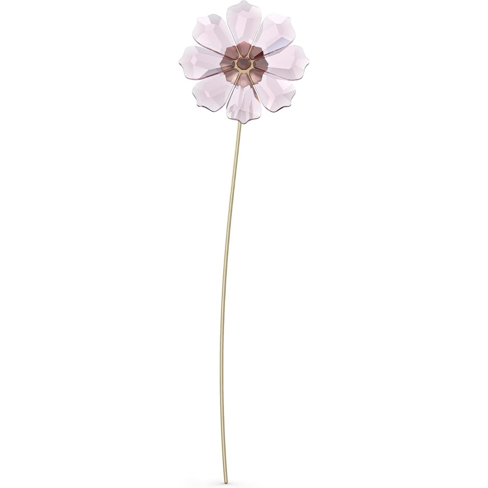 image:imageSwarovski Garden Tales Decorative Vase Glass Vase with Gold Tone Finish Base Small Vase for Single Flowers Part of The Swarovski Garden Tales CollectionPink Floral