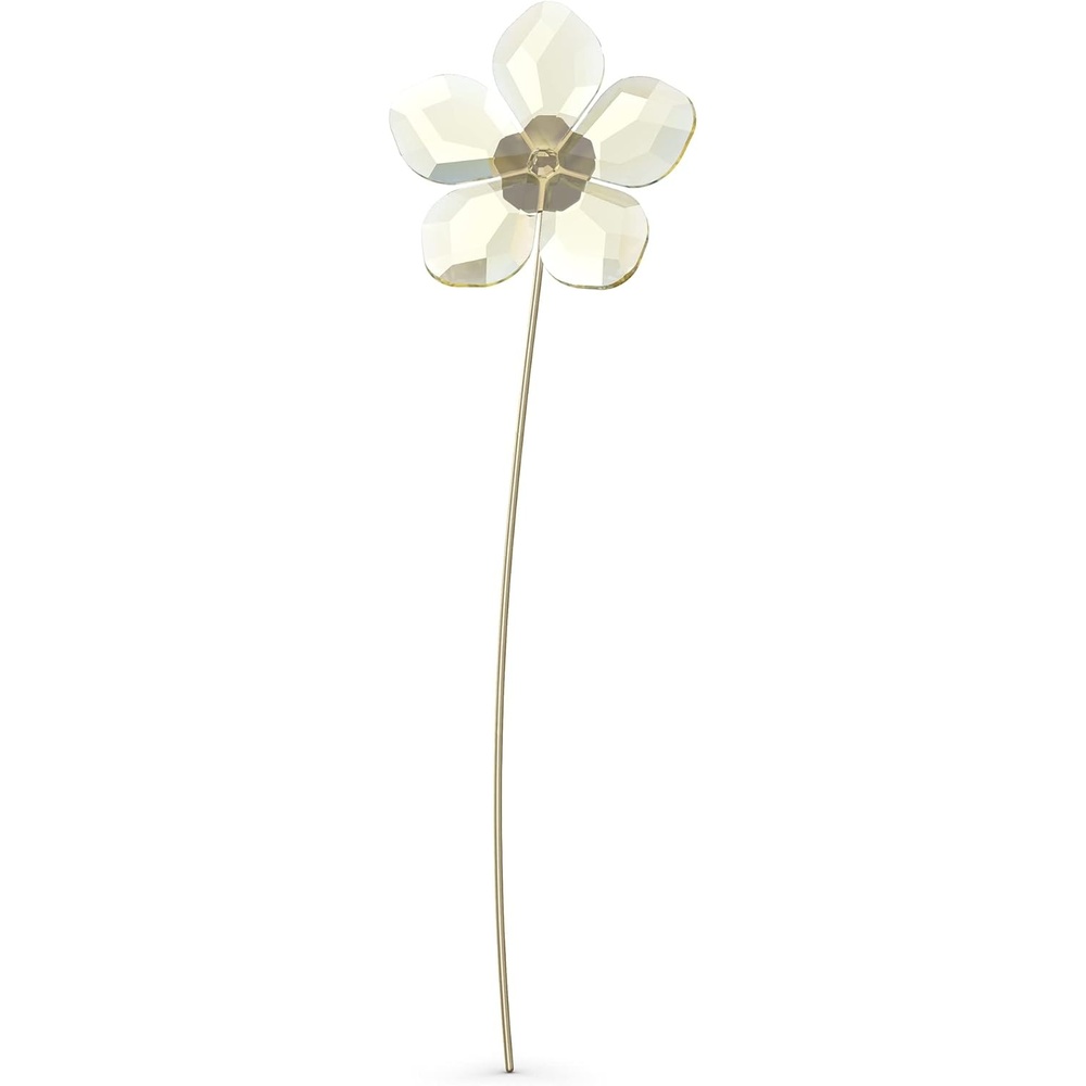 image:imageSwarovski Garden Tales Decorative Vase Glass Vase with Gold Tone Finish Base Small Vase for Single Flowers Part of The Swarovski Garden Tales CollectionHellebore