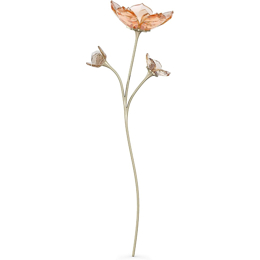 image:imageSwarovski Garden Tales Decorative Vase Glass Vase with Gold Tone Finish Base Small Vase for Single Flowers Part of The Swarovski Garden Tales CollectionMagnolia