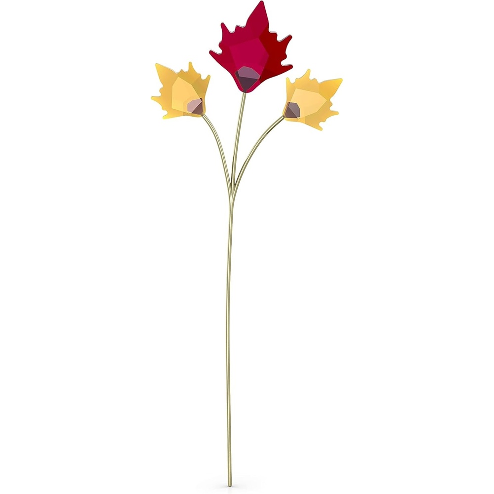 image:imageSwarovski Garden Tales Decorative Vase Glass Vase with Gold Tone Finish Base Small Vase for Single Flowers Part of The Swarovski Garden Tales CollectionMulticolored