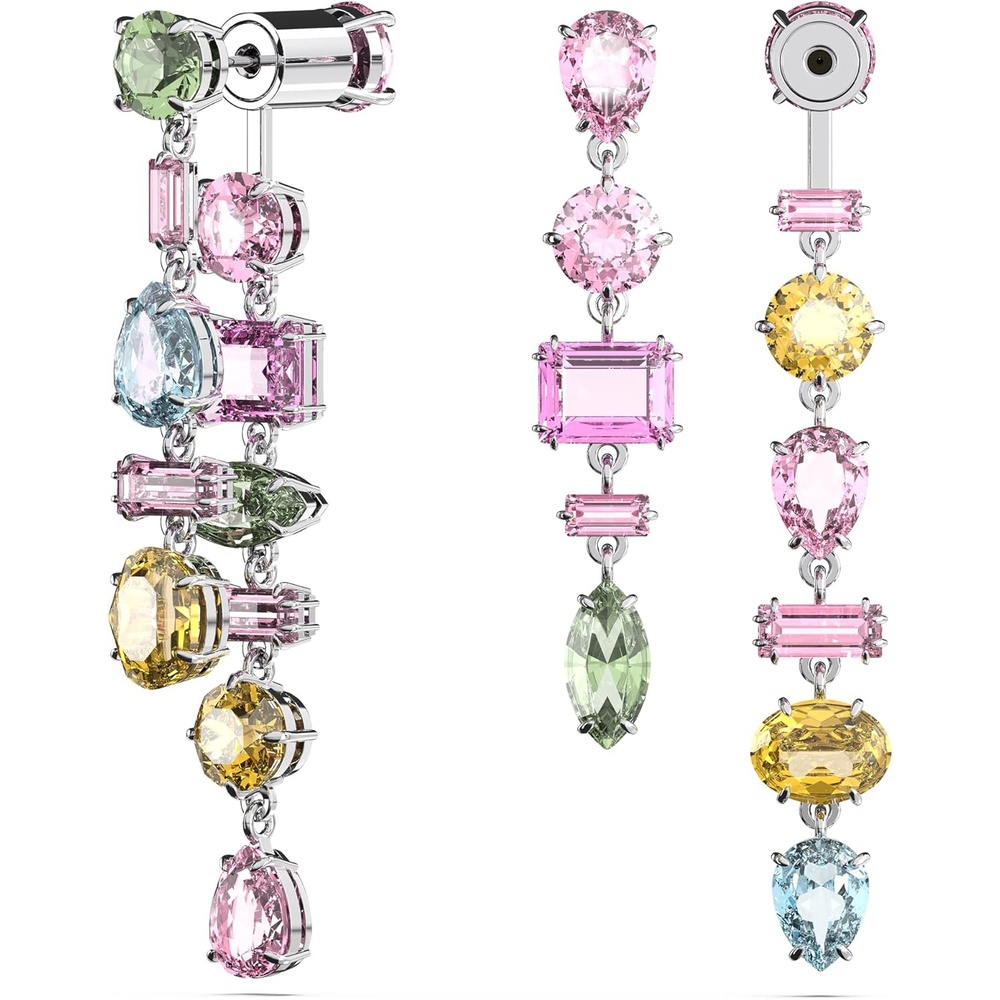 image:imageSwarovski Gema Crystal Drop Earrings CollectionRed and Yellow