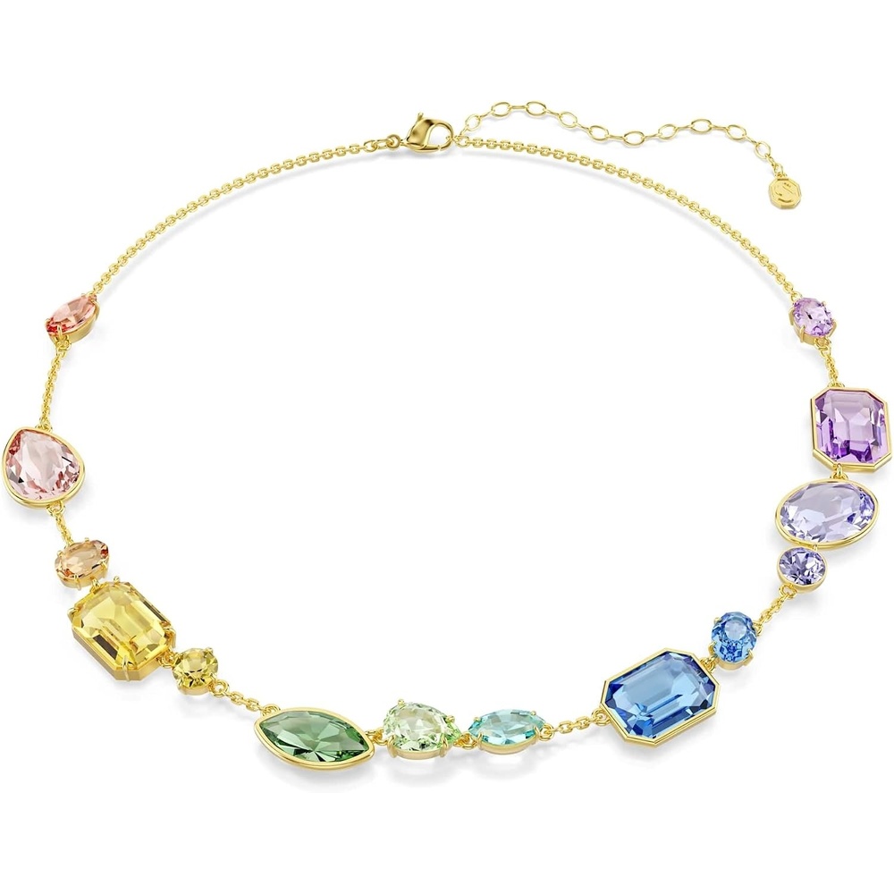image:imageSwarovski Gema necklace Mixed cuts Multicolored Goldtone plated