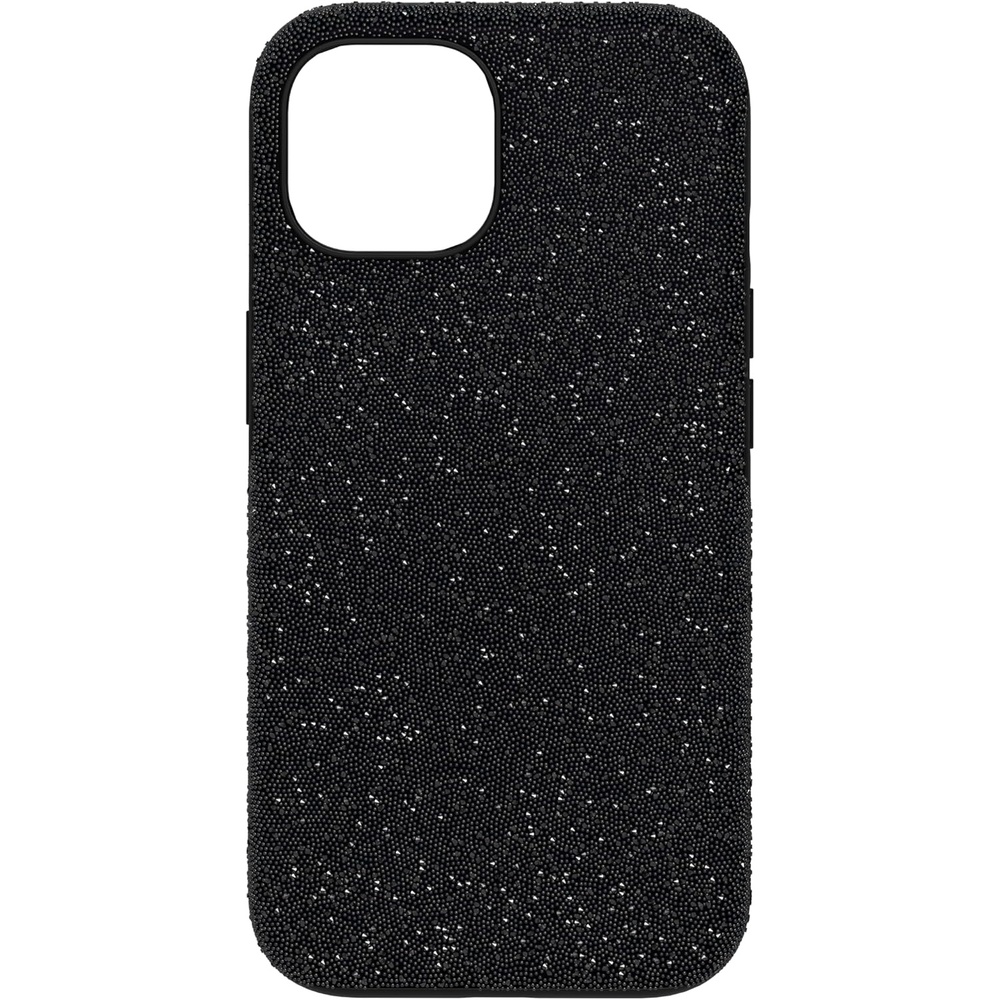 image:imageSwarovski High Phone Case for iPhone 14 with Integrated Bumper Silver Crystals Part of The High CollectionBlack
