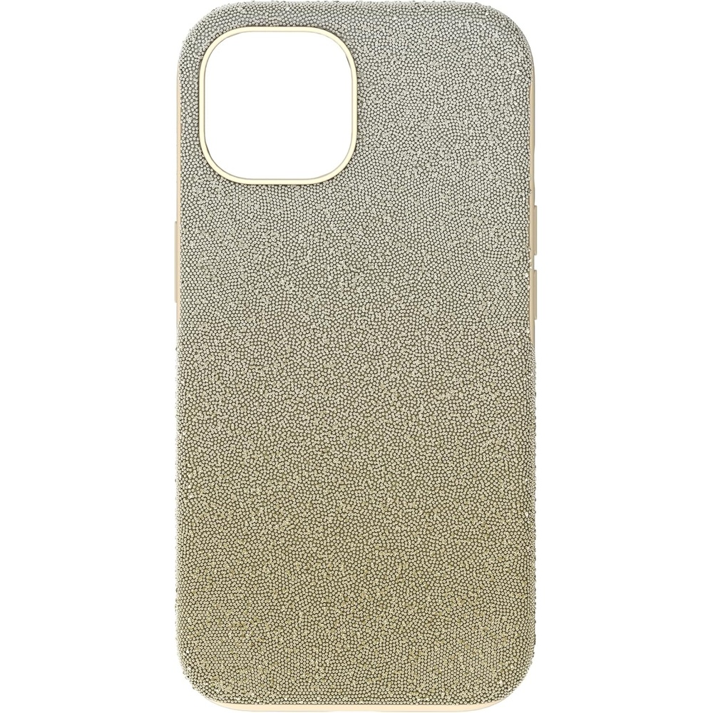 image:imageSwarovski High Phone Case for iPhone 14 with Integrated Bumper Silver Crystals Part of The High CollectionGold Tone