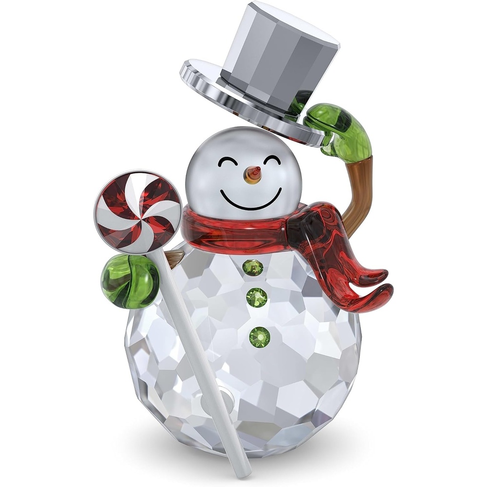 image:imageSwarovski Holiday Cheers Dulcis Snowman Figurine Clear Crystals Part of the Holiday Cheers Collection