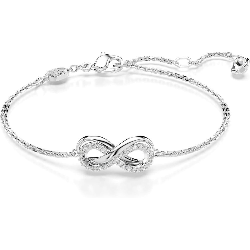 image:imageSwarovski Hyperbola Bracelet Clear Infinity Motif Adorned with a Pav of Crystals in a RhodiumFinished Setting Part of the Hyperbola Collection